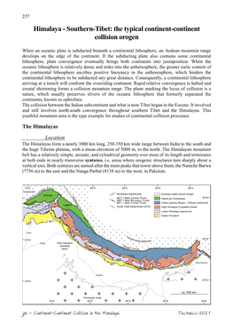 Himalaya - Southern-Tibet: the Typical Continent-Continent Collision Orogen