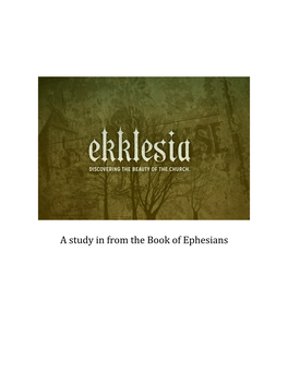 Ekkelsia Adult Life Group Class Guide