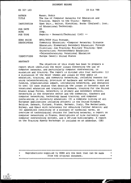 DOCUMENT RESUME ED 327 163 AUTHOR Mason, Robin TITLE The