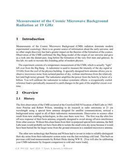 Measurement of the Cosmic Microwave Background Radiation at 19 Ghz