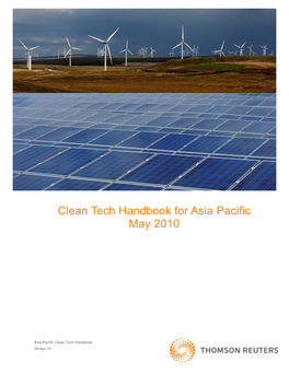 Clean Tech Handbook for Asia Pacific May 2010