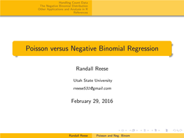Poisson Versus Negative Binomial Regression