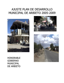 Ajuste Plan De Desarrollo Municipal De Arbieto 2005-2009