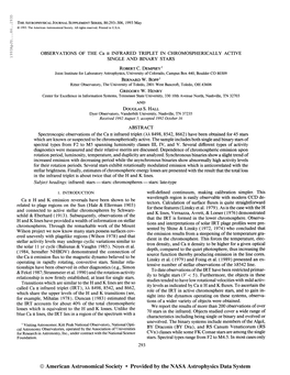 1993Apjs ... 86. .293D the Astrophysical Journal Supplement