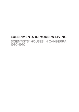 Scientists' Houses in Canberra 1950–1970