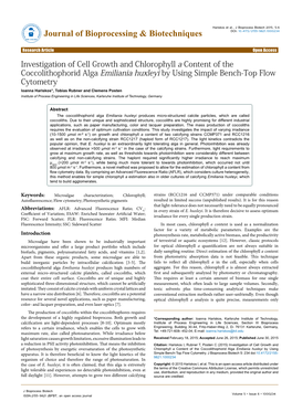 Investigation of Cell Growth and Chlorophyll a Content of The