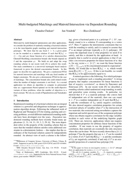 Multi-Budgeted Matchings and Matroid Intersection Via Dependent Rounding
