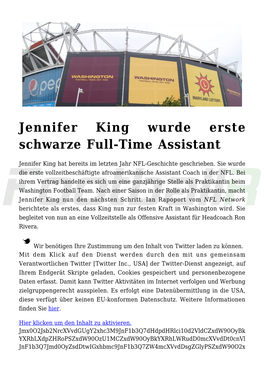 Jennifer King Wurde Erste Schwarze Full-Time Assistant