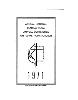 Annual Journal Central Texas Annual Conference United Methodist Church