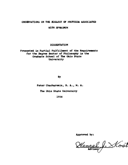 Observations on the Ecology of Protozoa Associated
