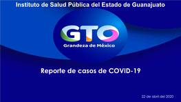 Reporte De Casos De COVID-19