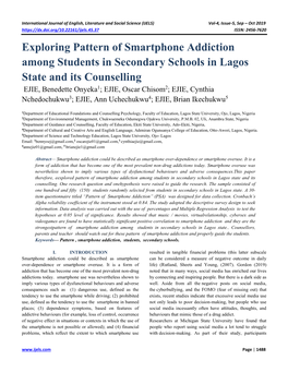 Exploring Pattern of Smartphone Addiction Among Students In