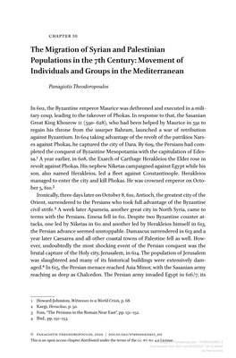 The Migration of Syrian and Palestinian Populations in the 7Th Century: Movement of Individuals and Groups in the Mediterranean