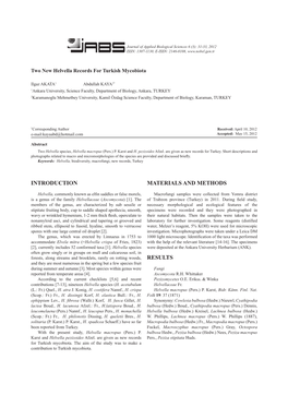 Introduction Materials and Methods Results