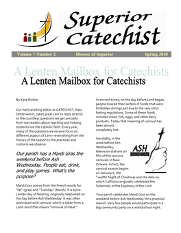 A Lenten Mailbox for Catechists