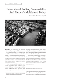 International Bodies, Governability and Mexico's Multilateral Policy
