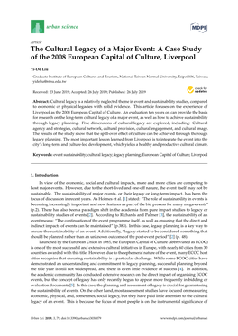 A Case Study of the 2008 European Capital of Culture, Liverpool