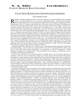 Radiogenic Isotope Geochemistry