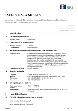 Safety Data Sheets