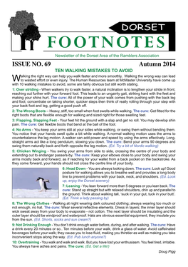 FOOTNOTES Newsletter of the Dorset Area of the Ramblers Association ISSUE NO