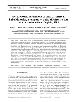 Aquatic Microbial Ecology 75:117