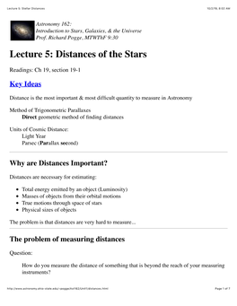 Lecture 5: Stellar Distances 10/2/19, 8�02 AM
