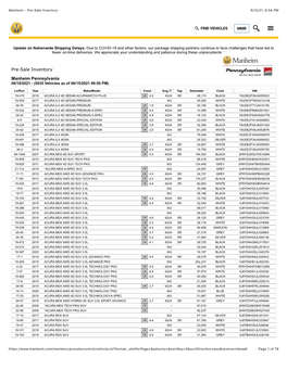 Manheim - Pre-Sale Inventory 6/15/21, 6:54 PM