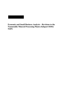 Revisions to the Nonmetallic Mineral Processing Plants (Subpart OOO) NSPS