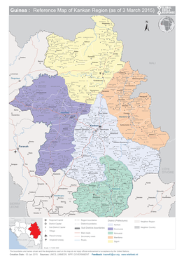 Guinea : Reference Map of Kankan Region (As of 3 March 2015)
