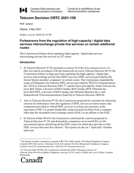 Telecom Decision CRTC 2021-158