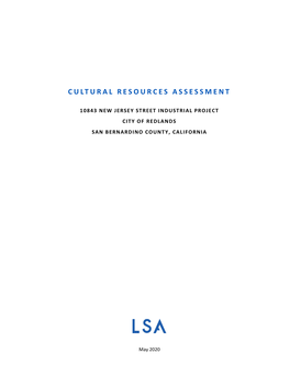 Cultural Resources Assessment