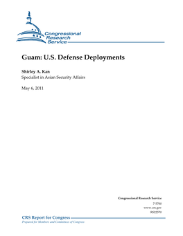 Guam: U.S. Defense Deployments