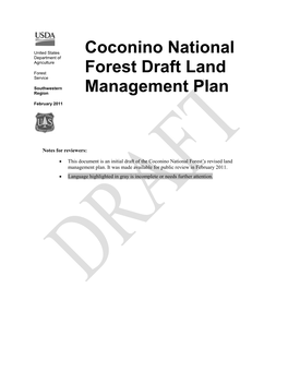 Coconino National Forest Draft Land Management Plan – February 2011 Iii