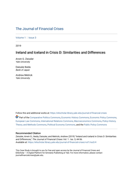 Ireland and Iceland in Crisis D: Similarities and Differences