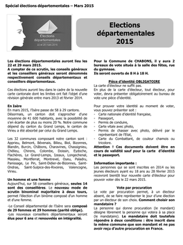 Elections Départementales 2015