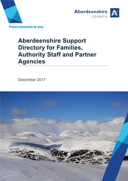 Support Directory for Families, Authority Staff and Partner Agencies