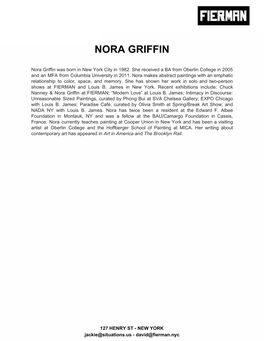 Nora​ ​Griffin
