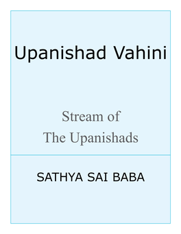 Upanishad Vahinis