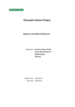 Zinnwald Lithium Project