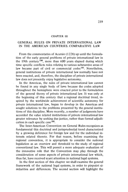 General Rules on Private International Law in the American Countries