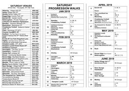 Saturday Progression Walks