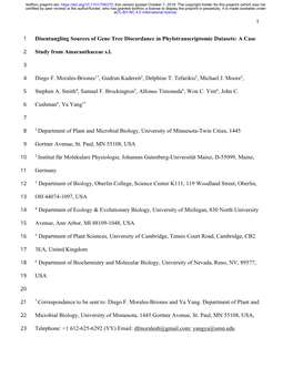 Disentangling Sources of Gene Tree Discordance in Phylotranscriptomic Datasets: a Case