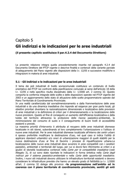 Capitolo 5 Gli Indirizzi E Le Indicazioni Per Le Aree Industriali