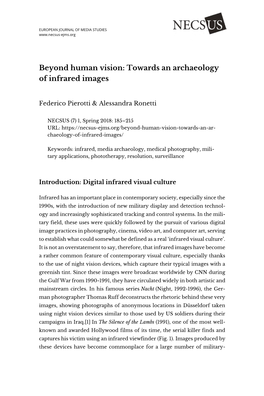 Beyond Human Vision: Towards an Archaeology of Infrared Images