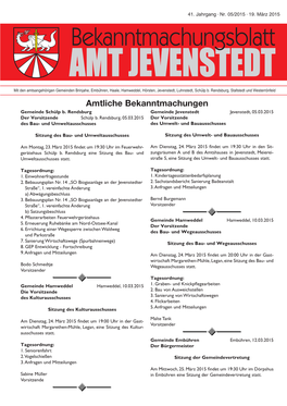 Amtliche Bekanntmachungen Gemeinde Schülp B