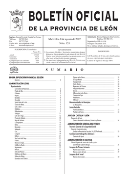 Boletín Oficial De La Provincia De León