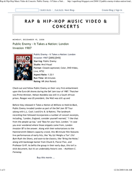 Rap & Hip-Hop Music Video &