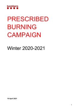 Prescribed Burning Campaign