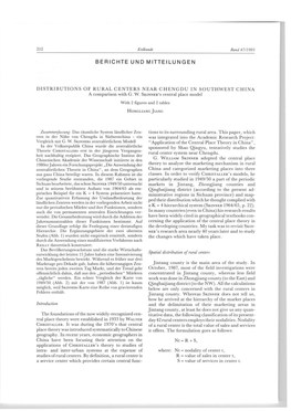 212 BERICHTE UND MITTEILUNGEN a Comparison with G . W . SKINNER's Central Place Model Introduction the Foundations of the Now Wi