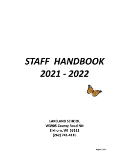2021-2022 Draft Staff Handbook